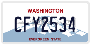 CFY2534  license plate in WA