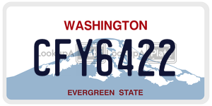 CFY6422 license plate in Washington