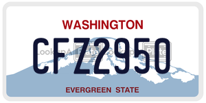 CFZ2950  license plate in WA