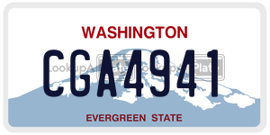 CGA4941 license plate in Washington
