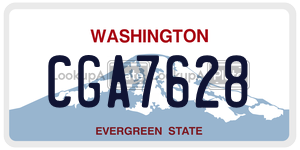 CGA7628 license plate in Washington
