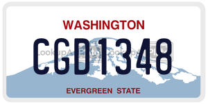 CGD1348 license plate in Washington