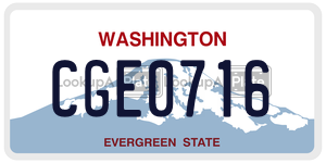 CGE0716  license plate in WA