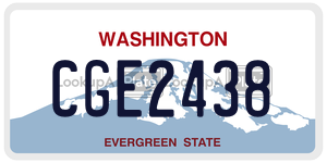 CGE2438  license plate in WA