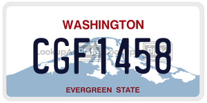 CGF1458  license plate in WA