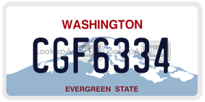 CGF6334 license plate in Washington