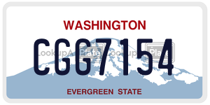 CGG7154  license plate in WA