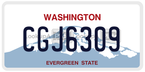 CGJ6309  license plate in WA