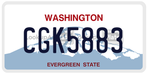 CGK5883  license plate in WA