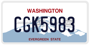CGK5983  license plate in WA