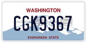 CGK9367 license plate in Washington