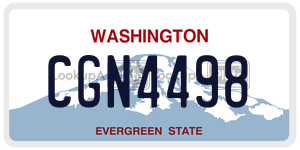 CGN4498  license plate in WA
