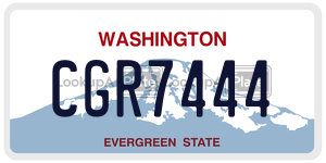 CGR7444  license plate in WA