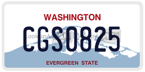 CGS0825 license plate in Washington