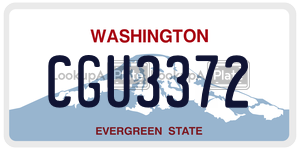 CGU3372  license plate in WA