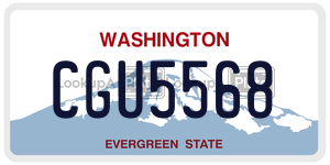 CGU5568  license plate in WA