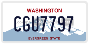 CGU7797 license plate in Washington