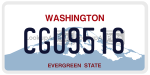 CGU9516  license plate in WA