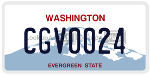 CGV0024 license plate in Washington