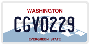 CGV0229  license plate in WA