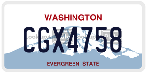 CGX4758  license plate in WA