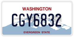 CGY6832  license plate in WA