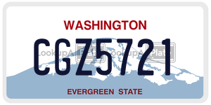 CGZ5721  license plate in WA