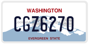 CGZ6270 license plate in Washington