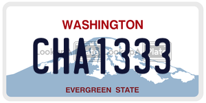 CHA1333  license plate in WA
