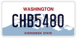 CHB5480 license plate in Washington