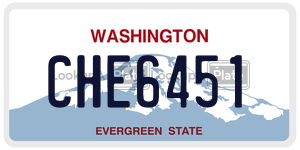 CHE6451  license plate in WA