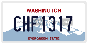 CHF1317 license plate in Washington