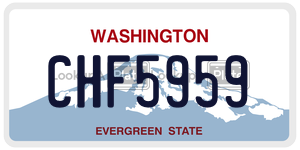 CHF5959  license plate in WA