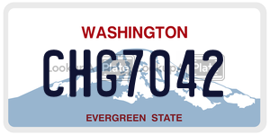 CHG7042  license plate in WA