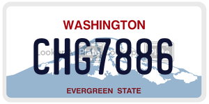 CHG7886  license plate in WA