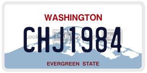 CHJ1984  license plate in WA