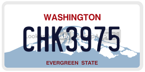 CHK3975  license plate in WA