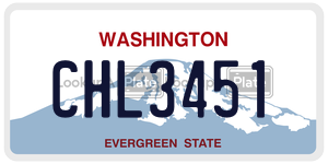CHL3451  license plate in WA