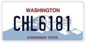CHL6181 license plate in Washington