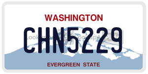CHN5229 license plate in Washington