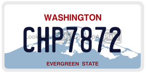 CHP7872  license plate in WA