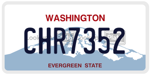 CHR7352 license plate in Washington