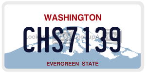 CHS7139  license plate in WA
