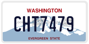 CHT7479 license plate in Washington