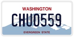 CHU0559 license plate in Washington
