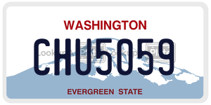 CHU5059 license plate in Washington