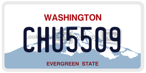 CHU5509 license plate in Washington