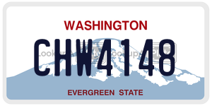 CHW4148  license plate in WA