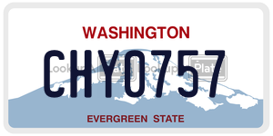 CHY0757  license plate in WA