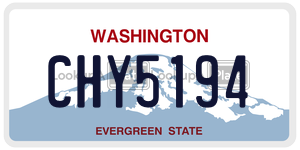 CHY5194 license plate in Washington